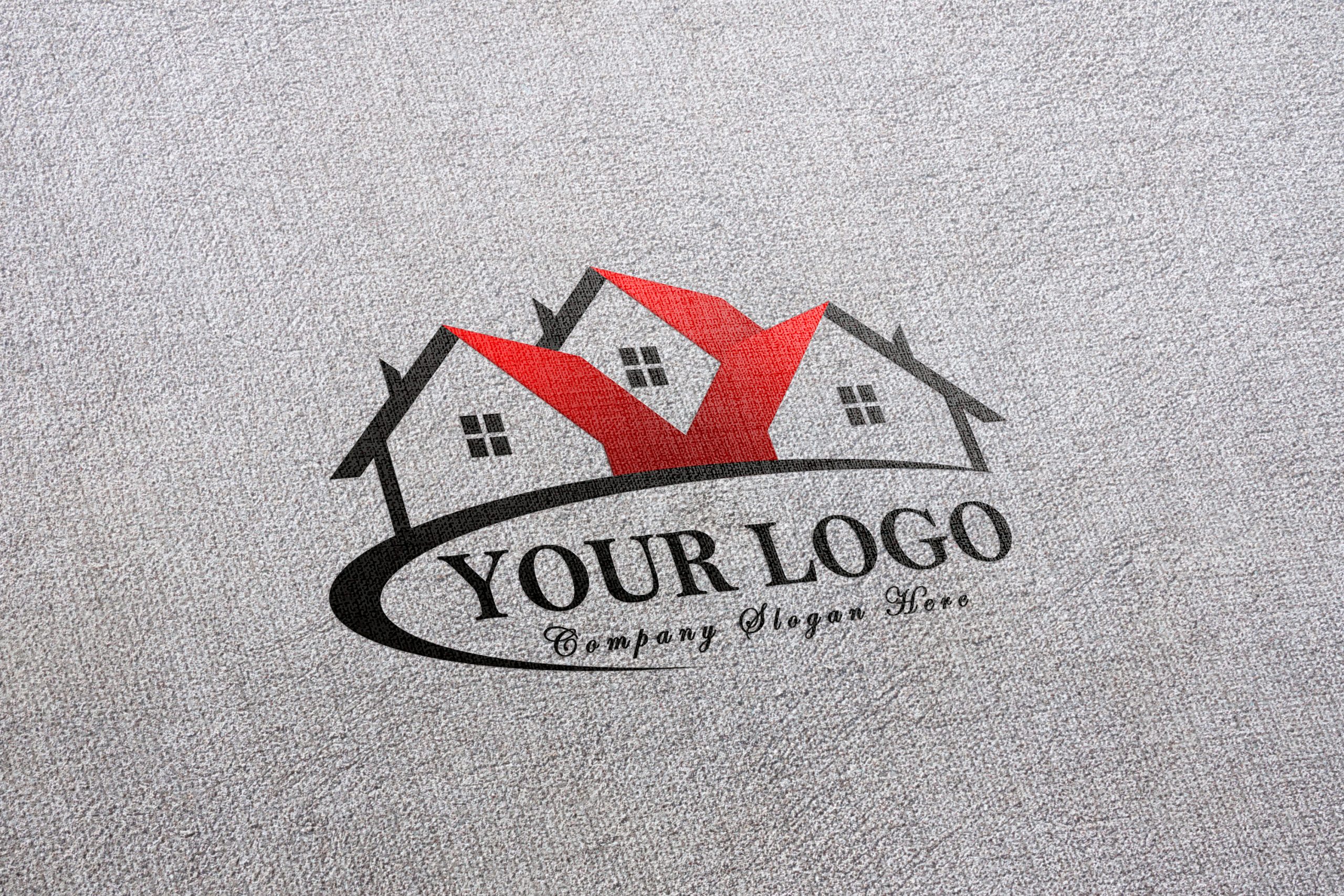 Realistic embossed logo mockup on craft paper – GraphicsFamily
