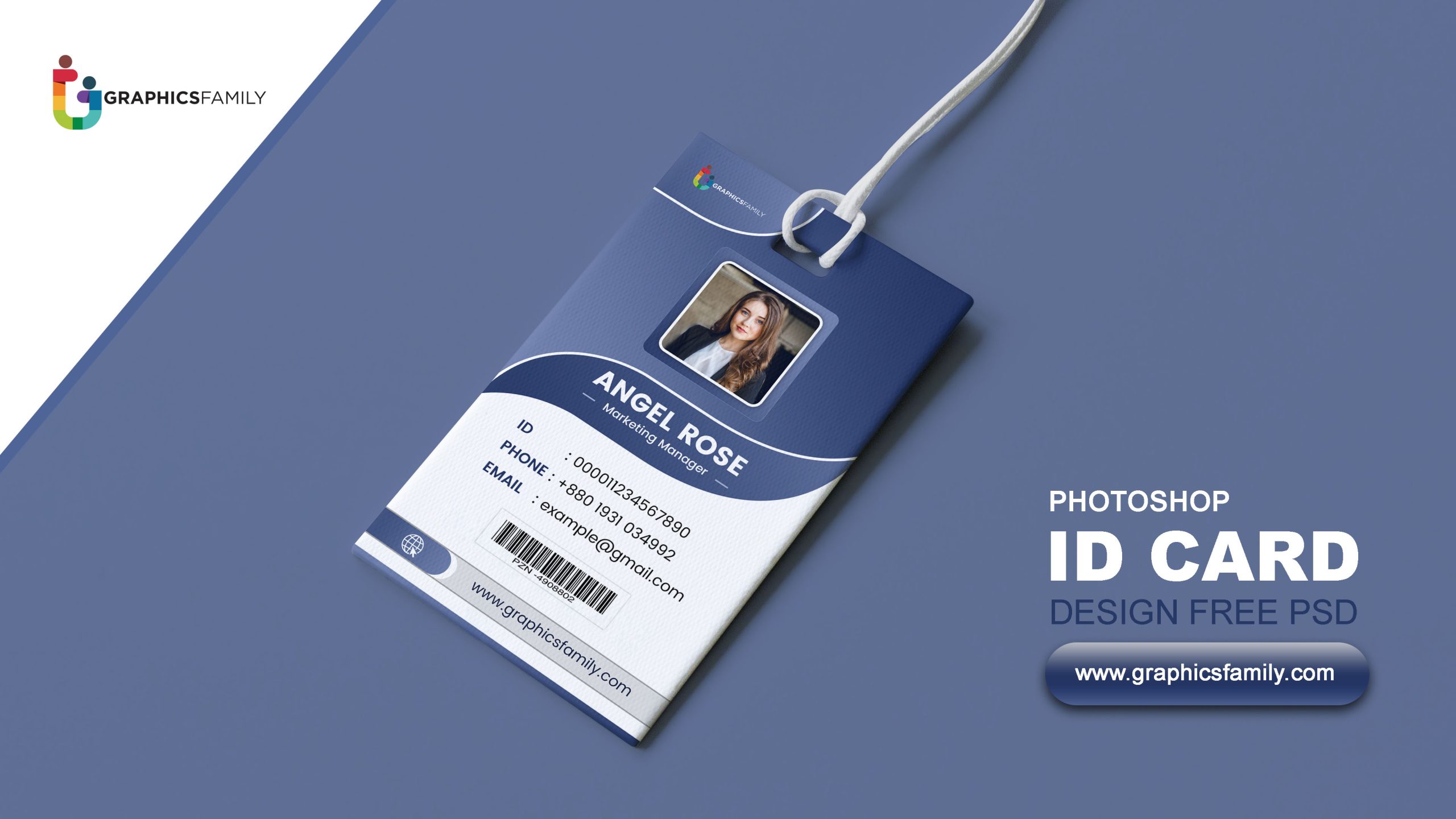 Event organizer ID Card Template in PSD, Illustrator - Download