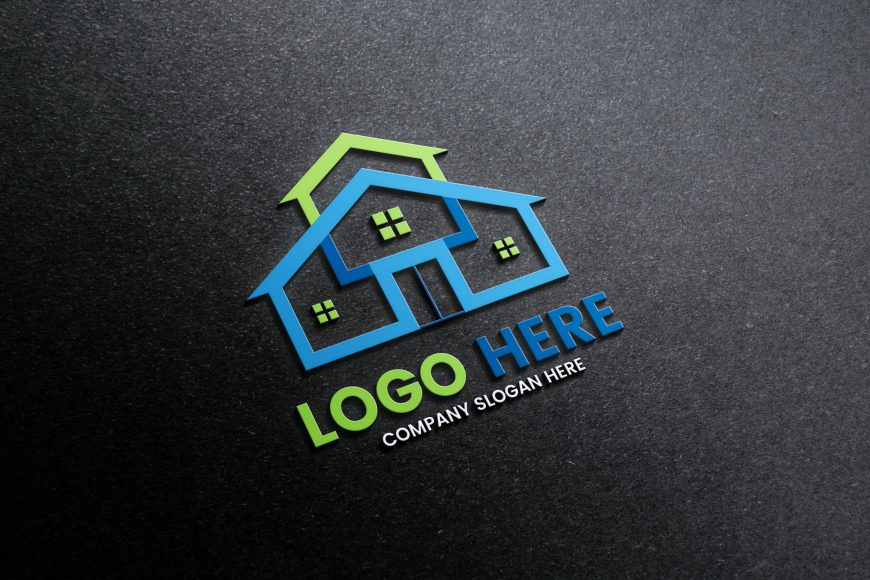 Realistic 3D Logo Mockup With Black Paper