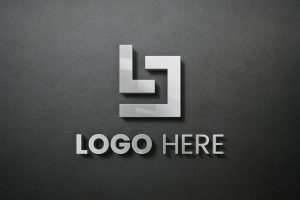 3D Steel Sign Logo Mockup – GraphicsFamily