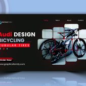 Bicycling website banner design