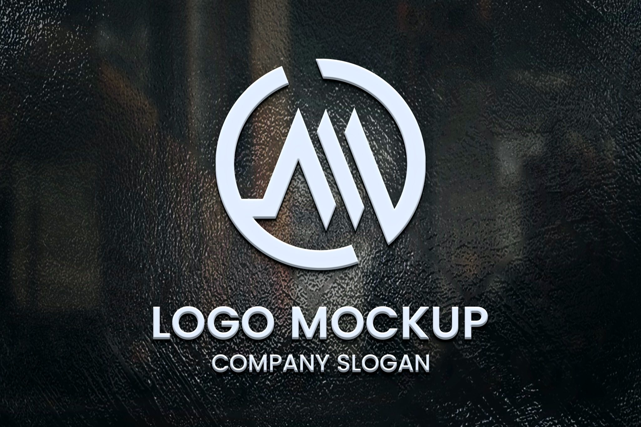 Black Glass 3D Logo Mockup – GraphicsFamily