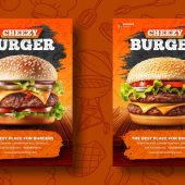 Delicious Fast Food Burger Restaurant Flyer Design