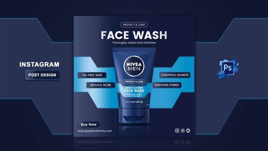 Exclusive Facewash Social Media Post Product Advertising Instagram Post Design