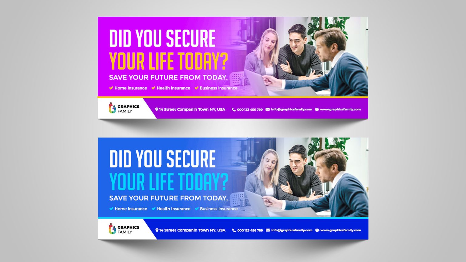 Insurance Company Facebook Cover Design GraphicsFamily