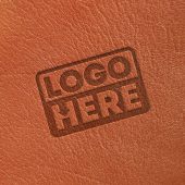 Leather Brand Stamp Logo Mockup