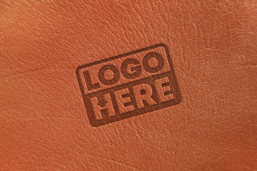 Leather Brand Stamp Logo Mockup