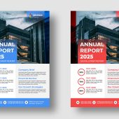 Modern Annual Report Business Flyer Template Design