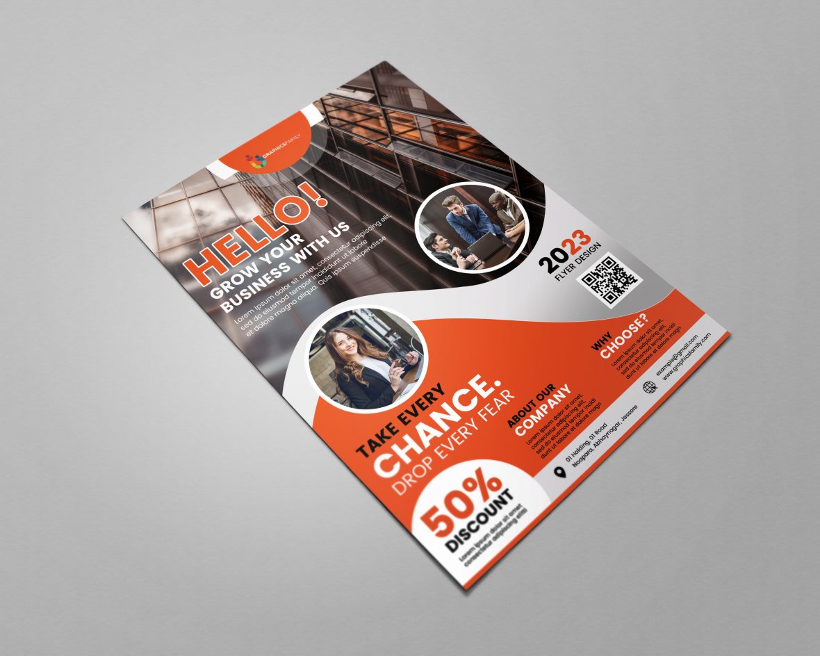 Orange Business Flyer Design Template