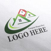 Paper Pressed Colorful Logo Mockup