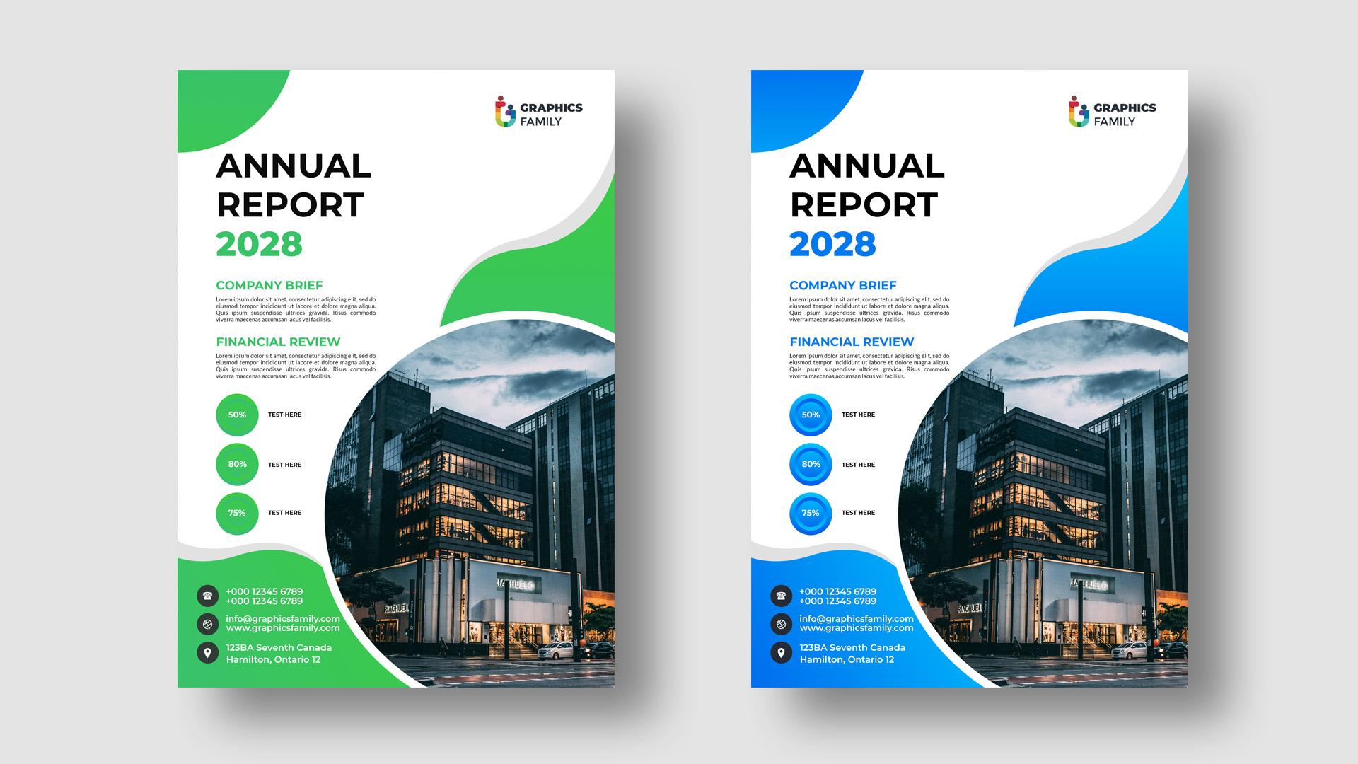 Annual Report Brochure Template – GraphicsFamily