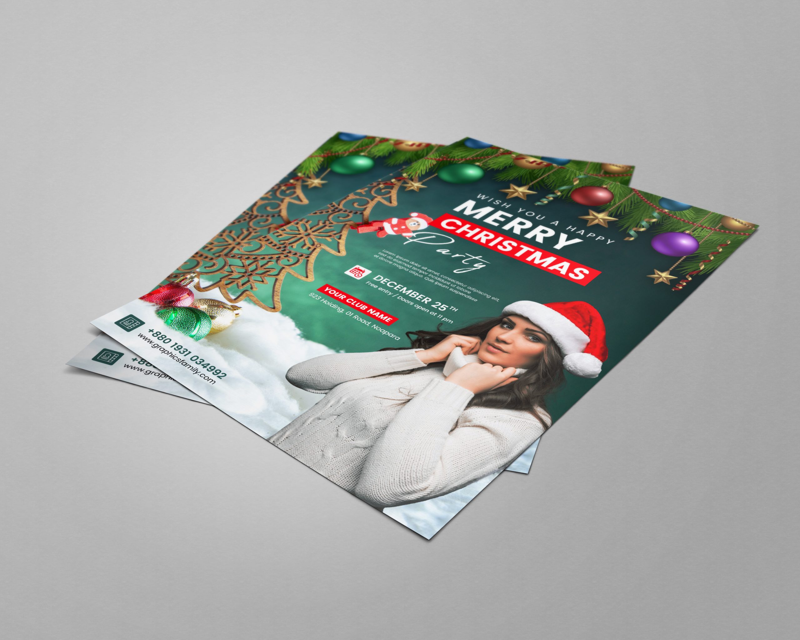 Professional & Creative Christmas Flyer Template Design 