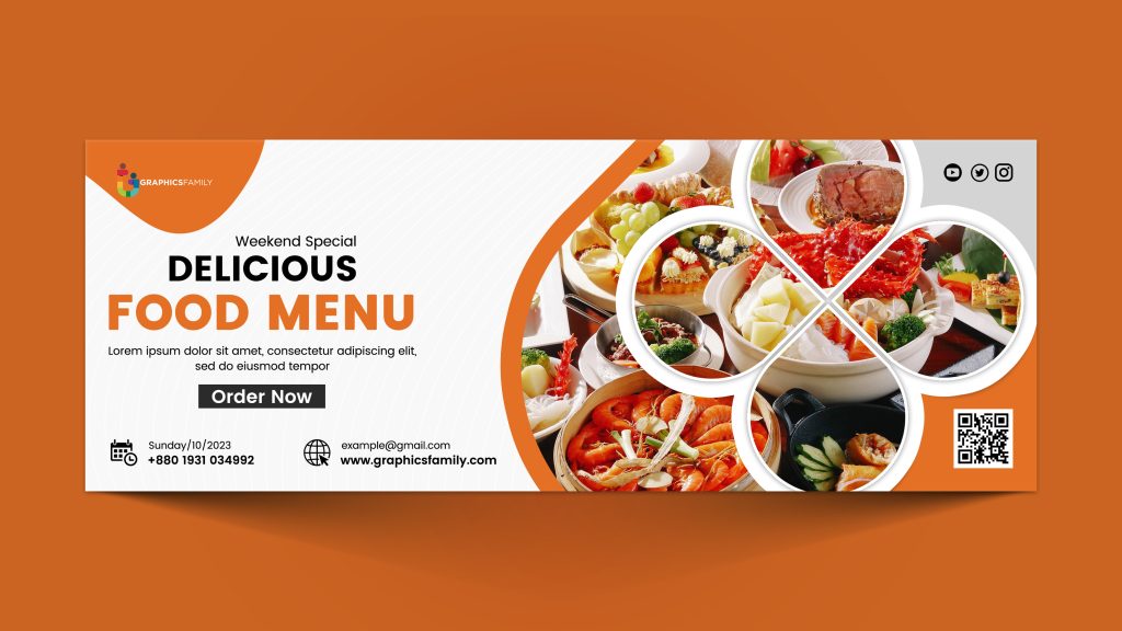 Restaurant Food Promotion Facebook Cover Design – GraphicsFamily