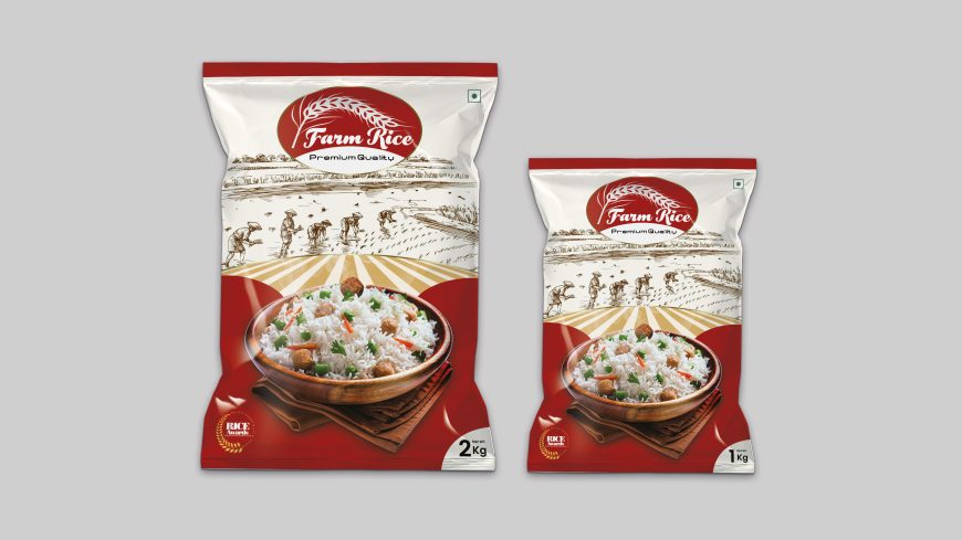 Rice Bag Packaging Design in Photoshop Product Label Design