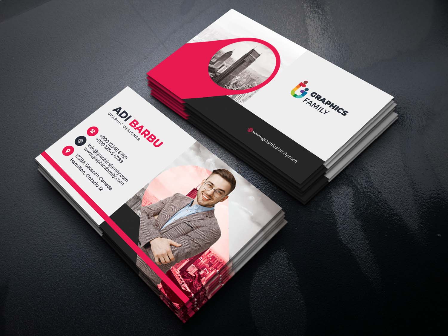 Simple Modern Business Card Template Design – GraphicsFamily