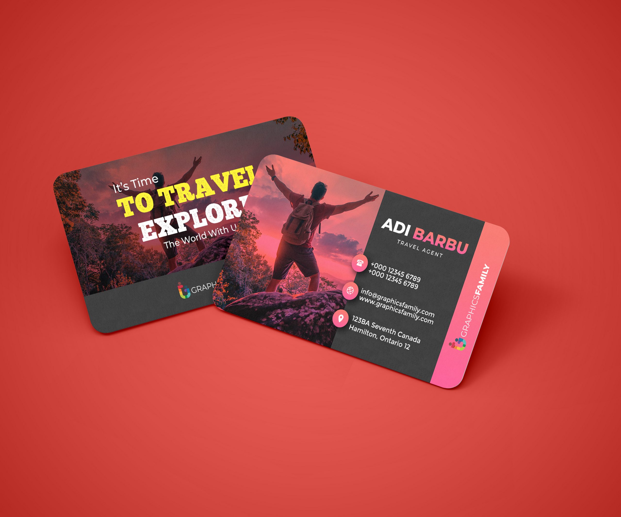 Free Download Travel Company Business Card Design