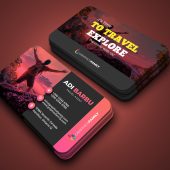 Free Travel Company Business Card Design