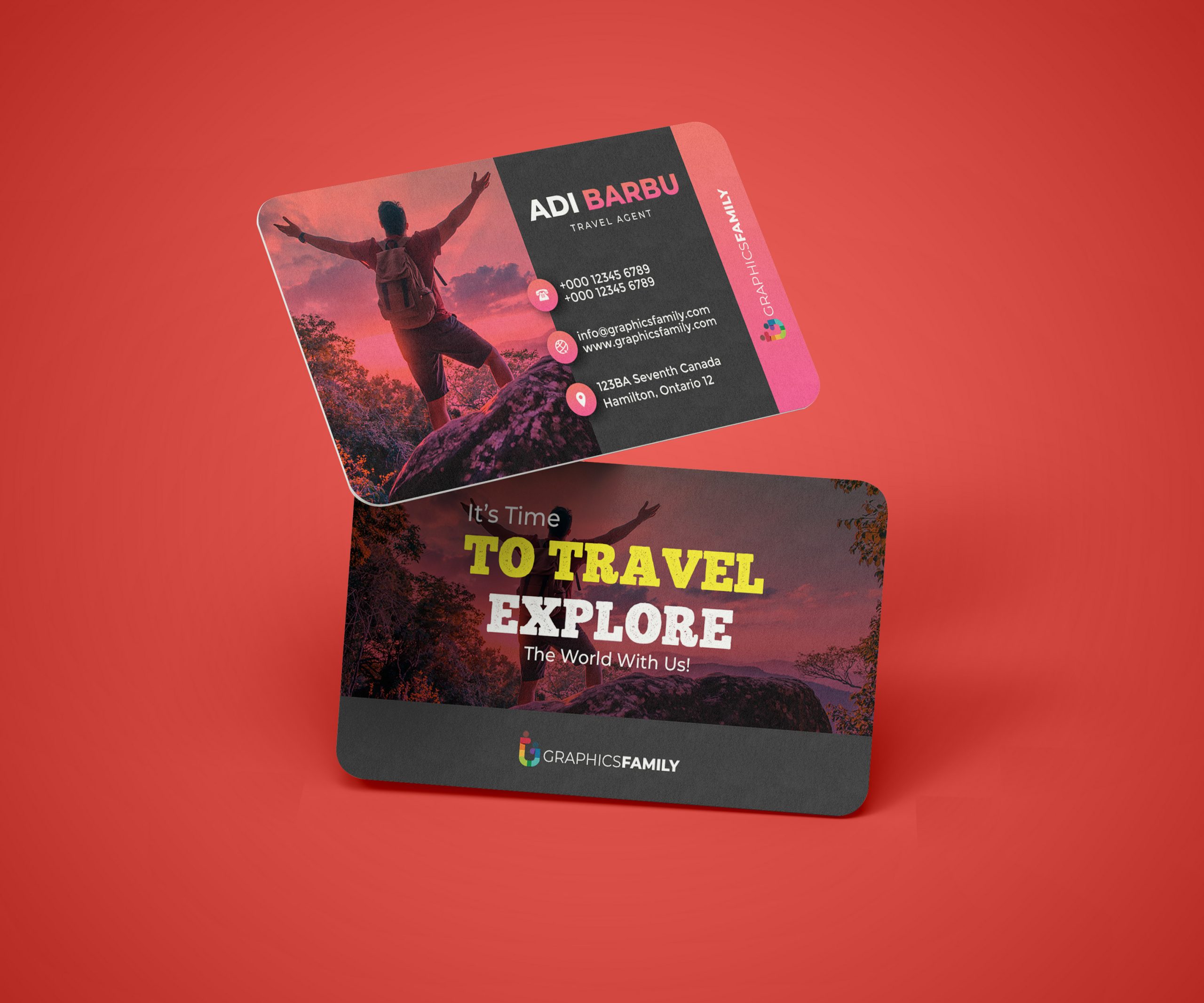 Free Travel Company Business Card Design Download