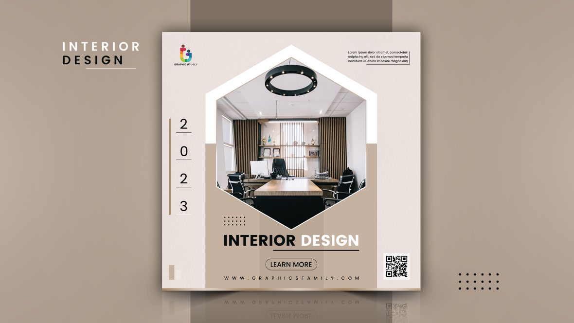 Interior design social media posts template