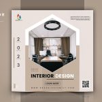 Interior design social media posts template