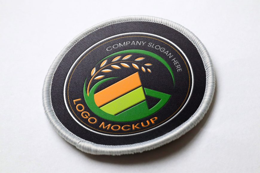 Rounded Textile Logo Mockup