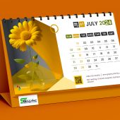 2024 Minimal and Simple Desk Calendar design Template