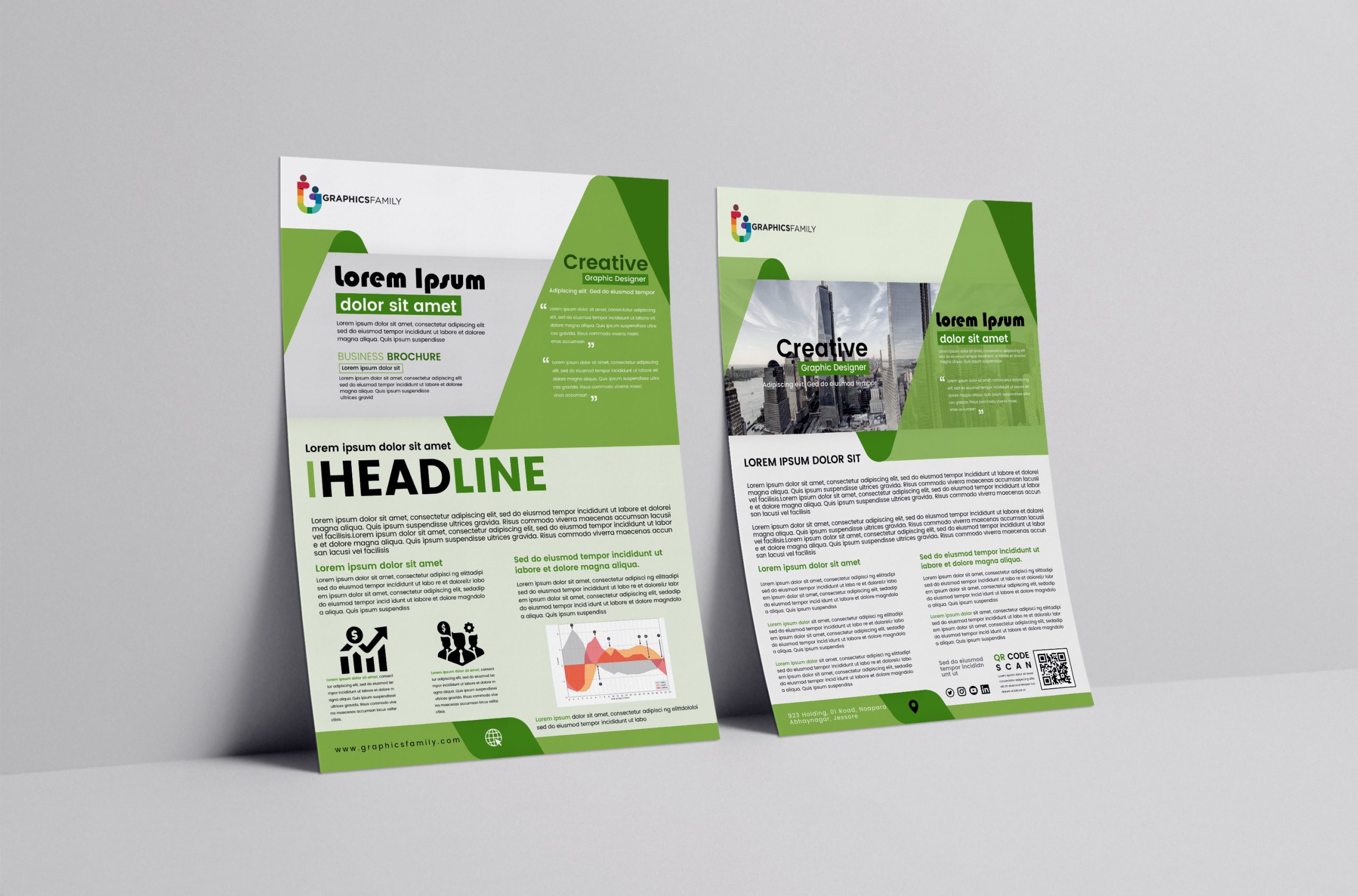 Brochure design template vector image