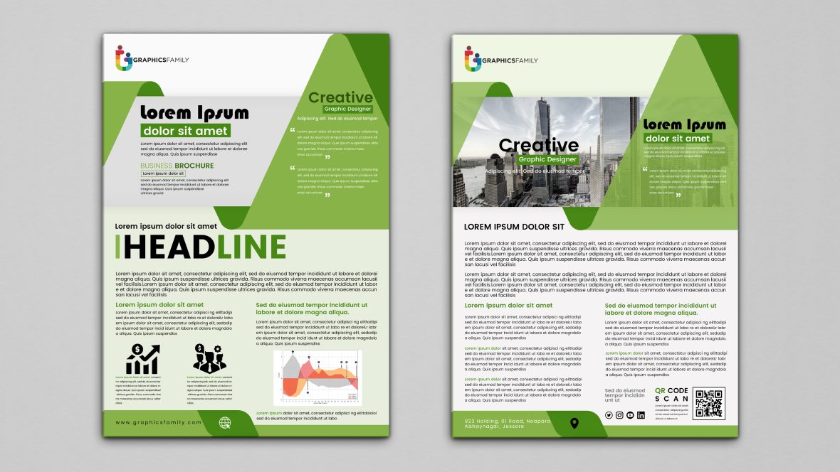 Brochure design template vector image