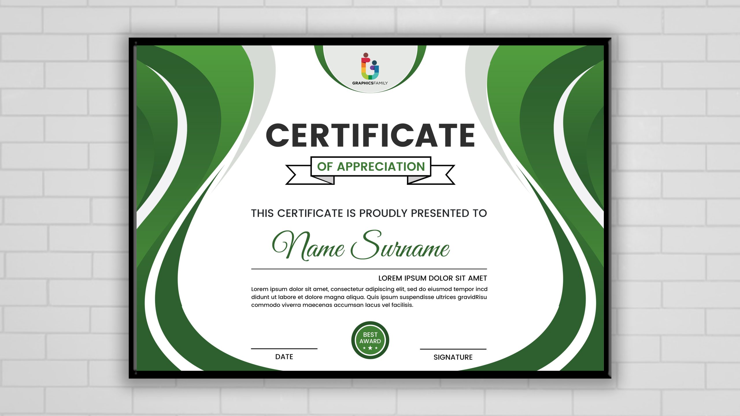 Certificate template vector image download