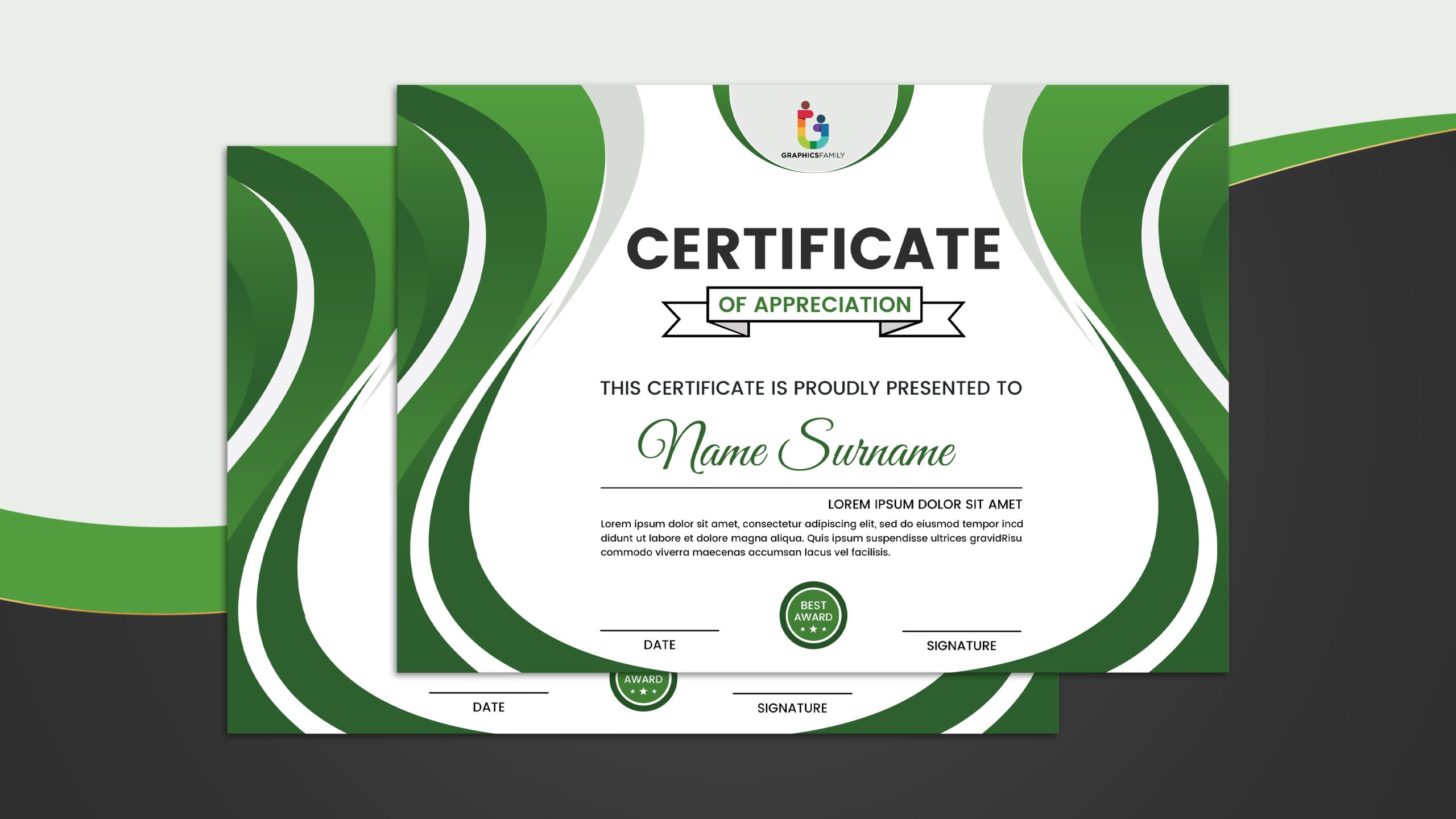 Certificate template vector image