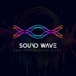 Colorful sound wave logo design template vector image