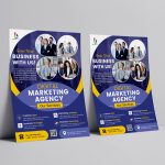 Digital marketing agency poster template