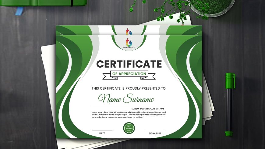 Free Certificate template vector image
