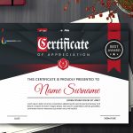 Free PSD Creative Award Certificate Template Design