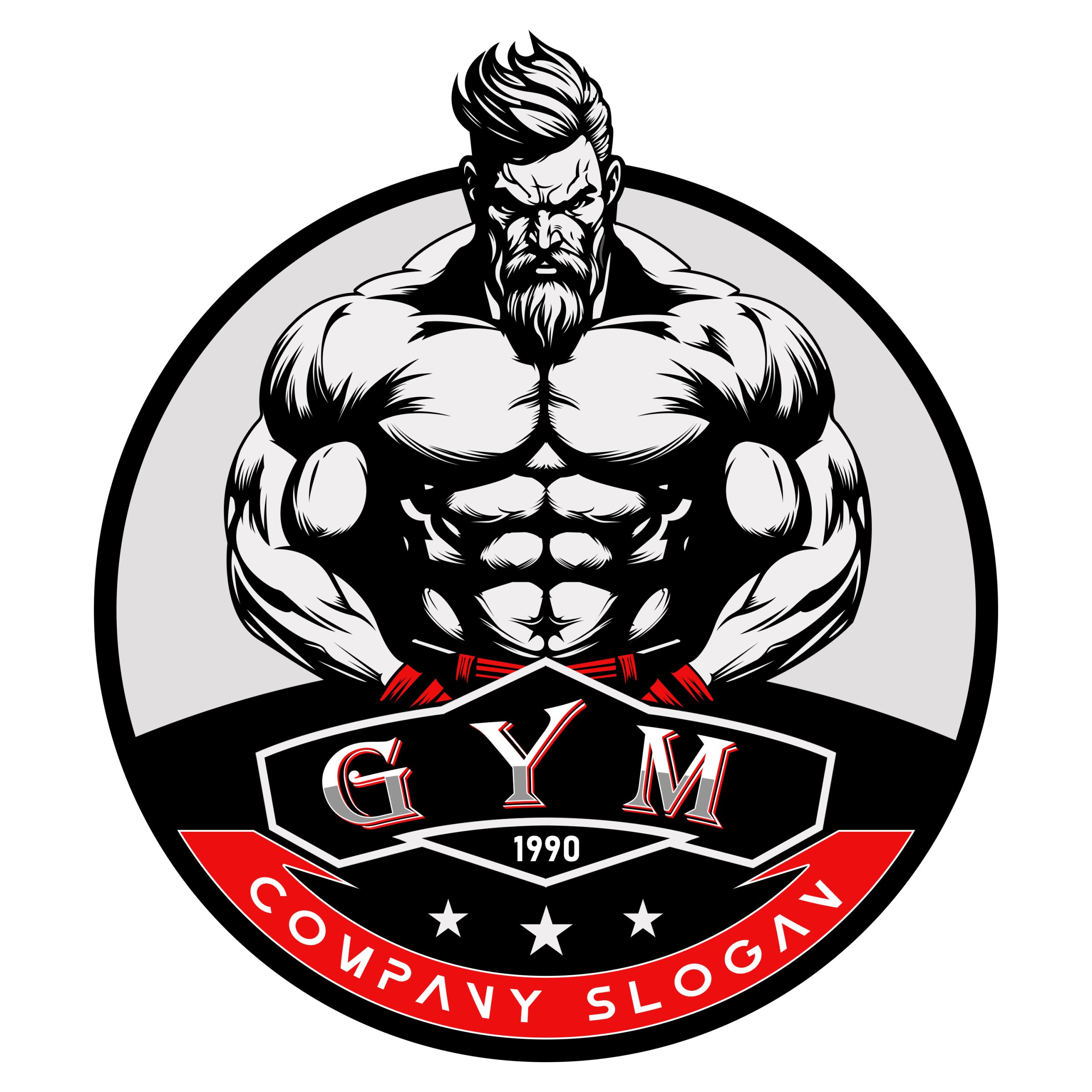 King bodybuilding and gym logo vector image