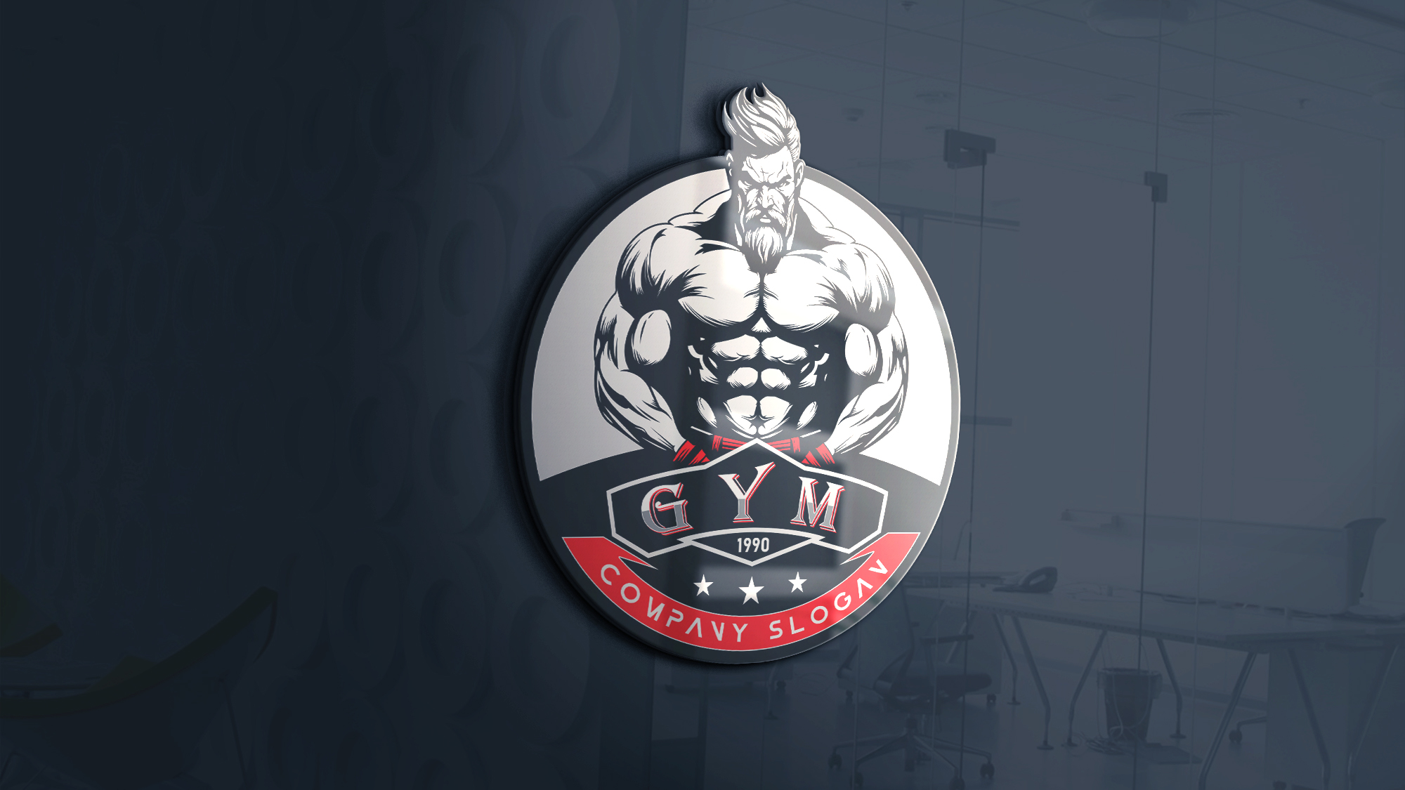 King bodybuilding and gym logo vector image