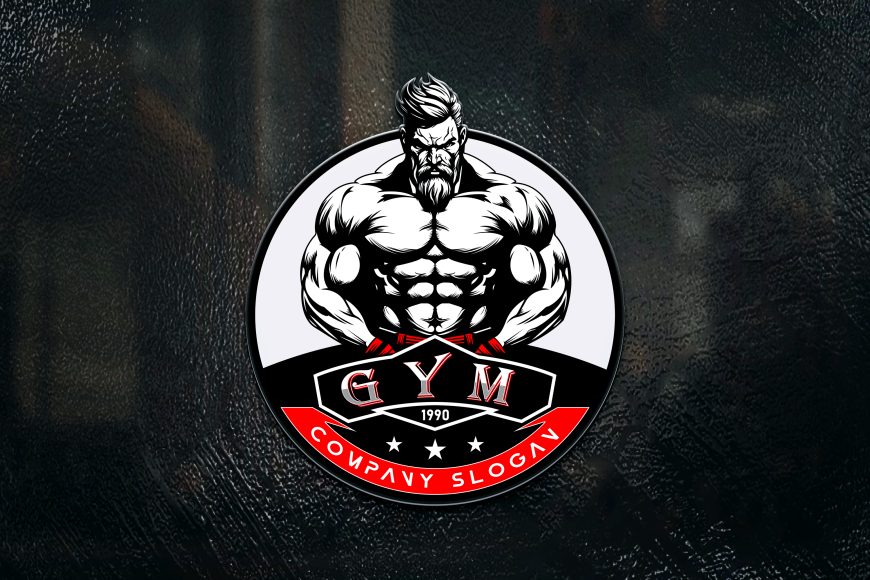 King bodybuilding and gym logo vector image