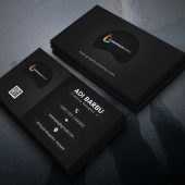 Luxury Dark Black Business Card Design