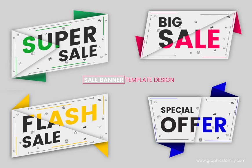 Sale banner template design vector image