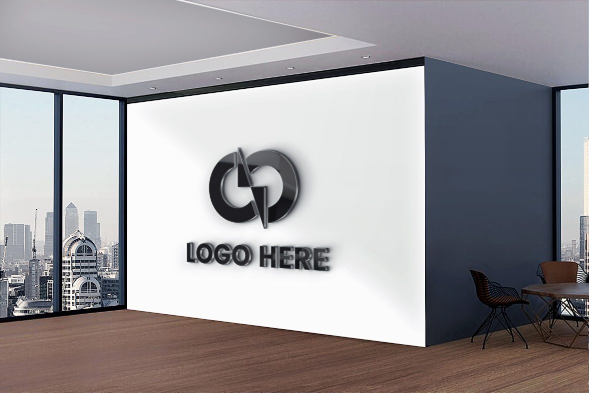 Free Modern Office Logo Mockup