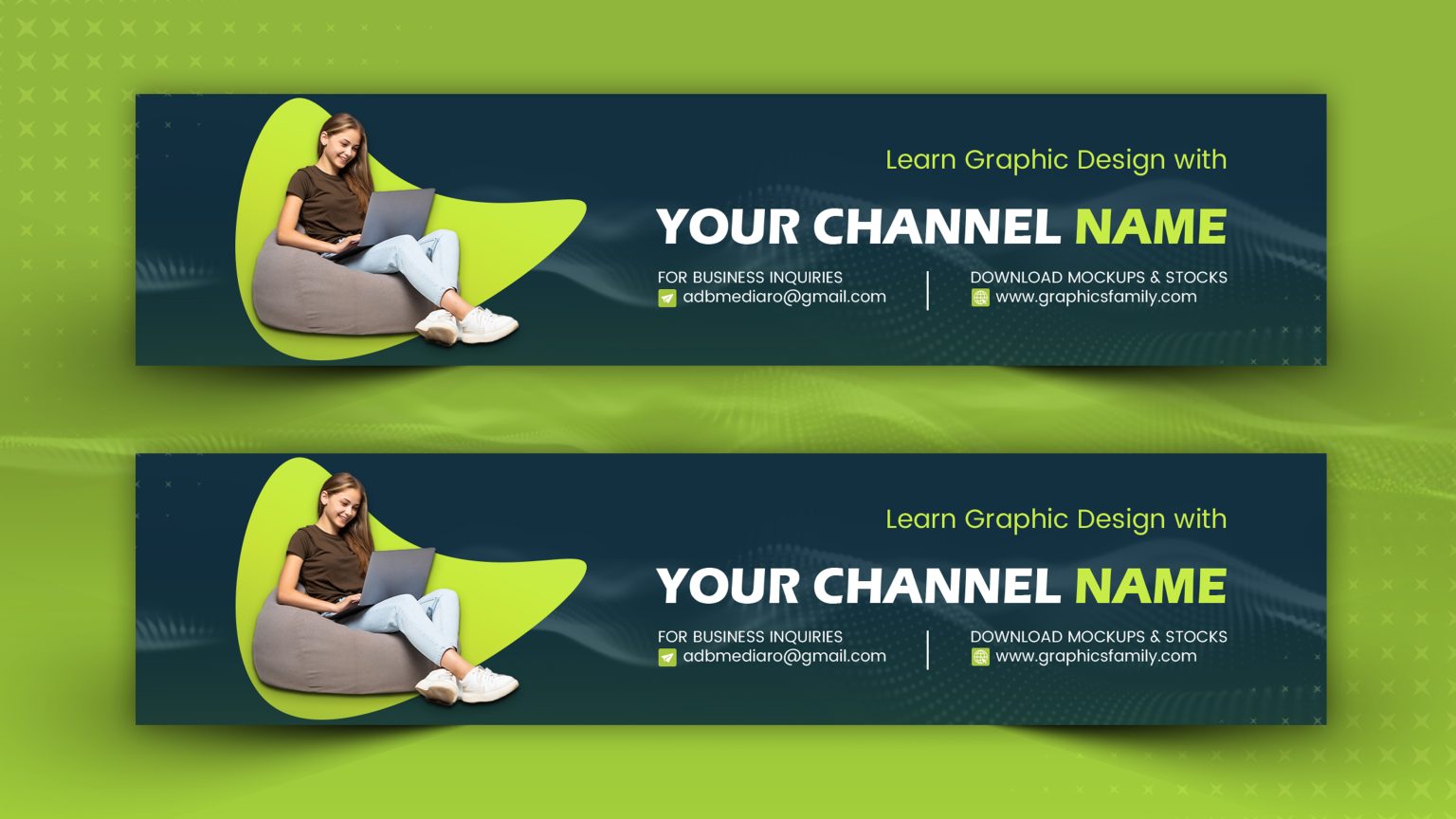 Digital Marketing YouTube Channel art Design GraphicsFamily