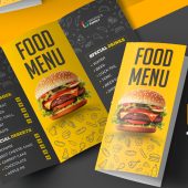 Elegant Trifold Menu Design for Restaurant