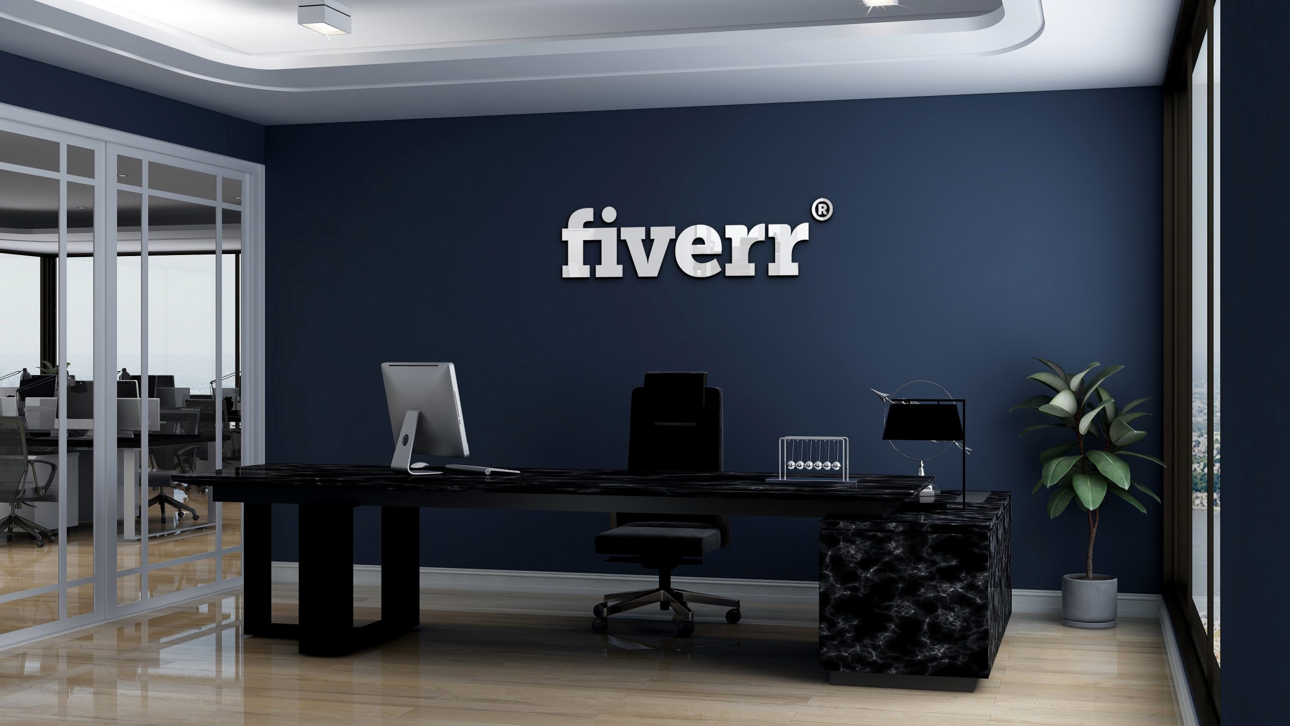 Fiverr-Professional-3D-Minimalist-Office-Logo-Mockup-on-Room-Wall