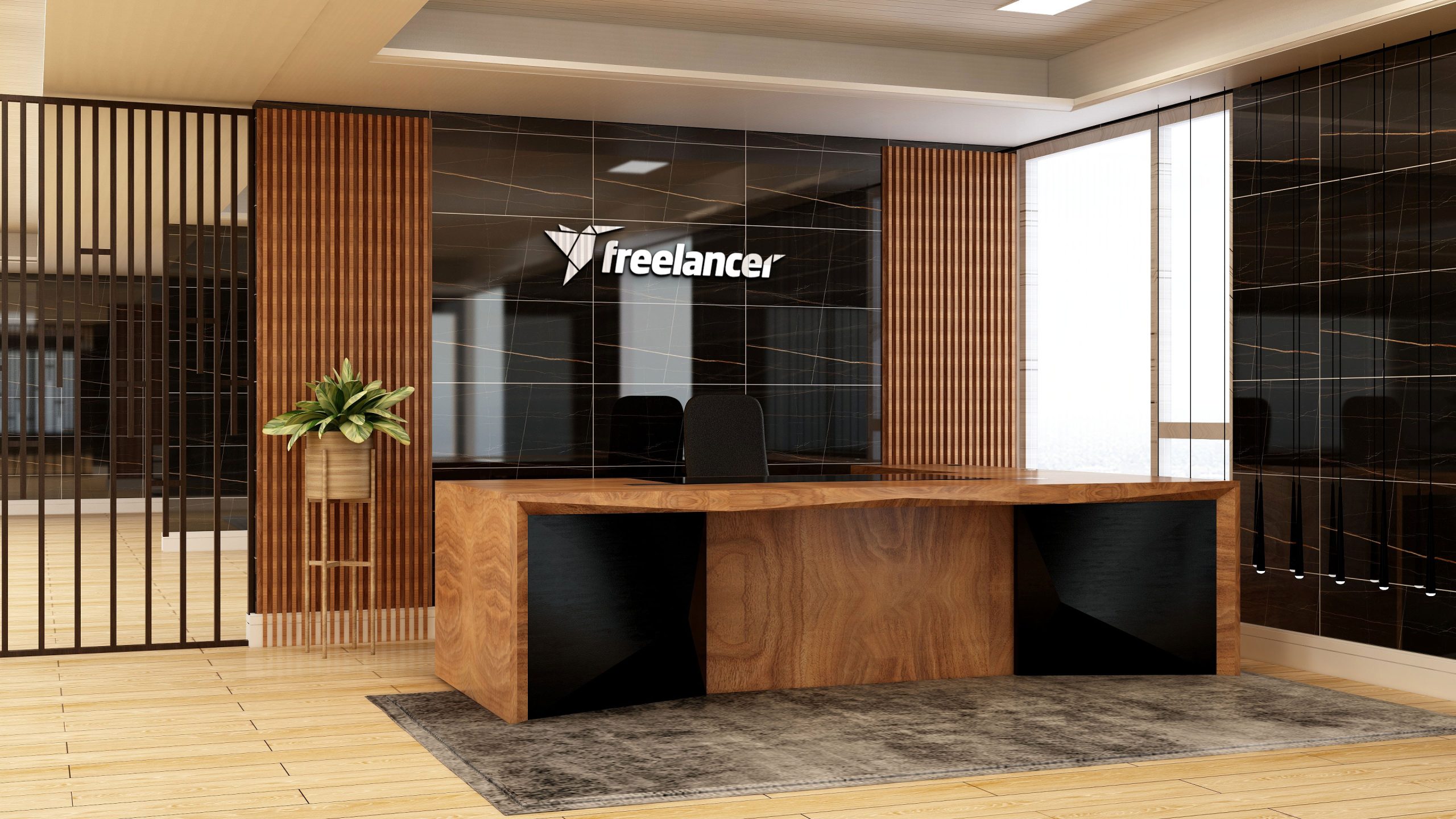 Freelancer-Office-Meeting-Room-3D-Wall-Logo-Mockup