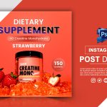 Gym Supplement Social Media Ad Banner Design