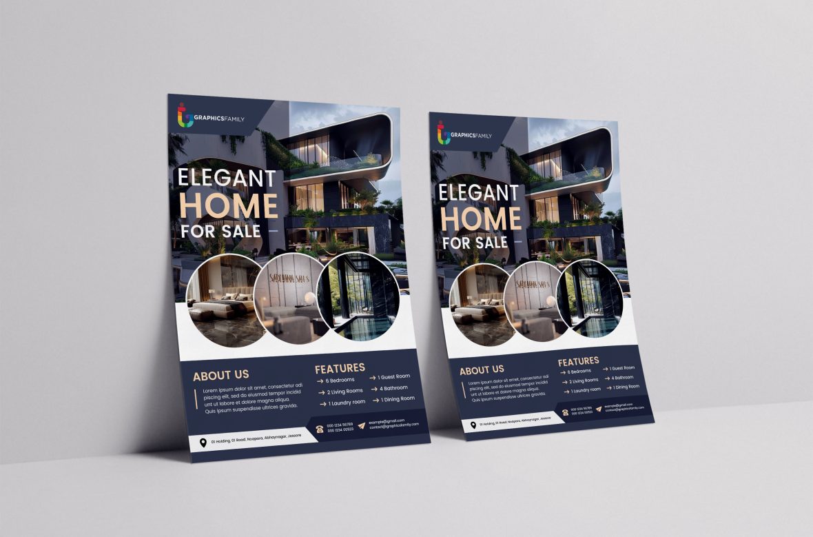 Modern & Elegant Real Estate Flyer Design Template