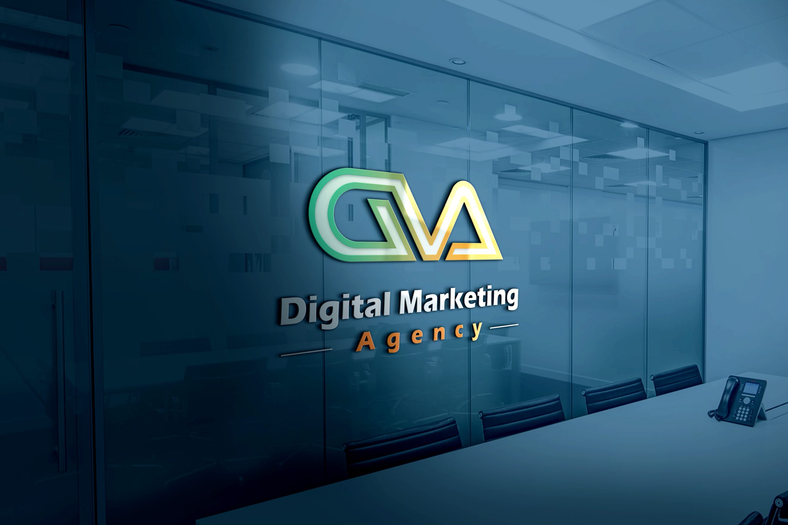 Professional Digital Marketing Alphabet Logo Template