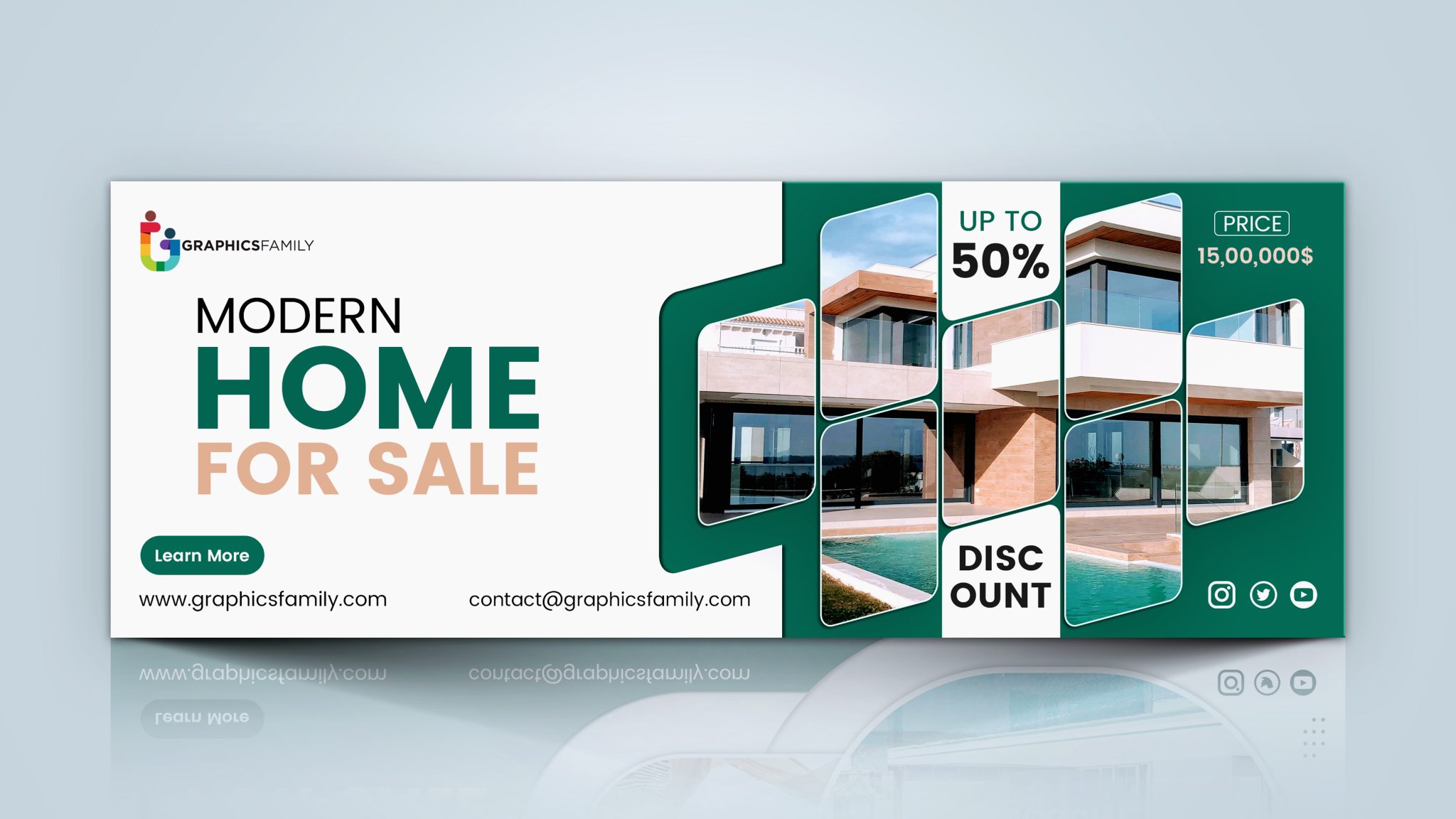 Real Estate Facebook Cover Banner Template GraphicsFamily