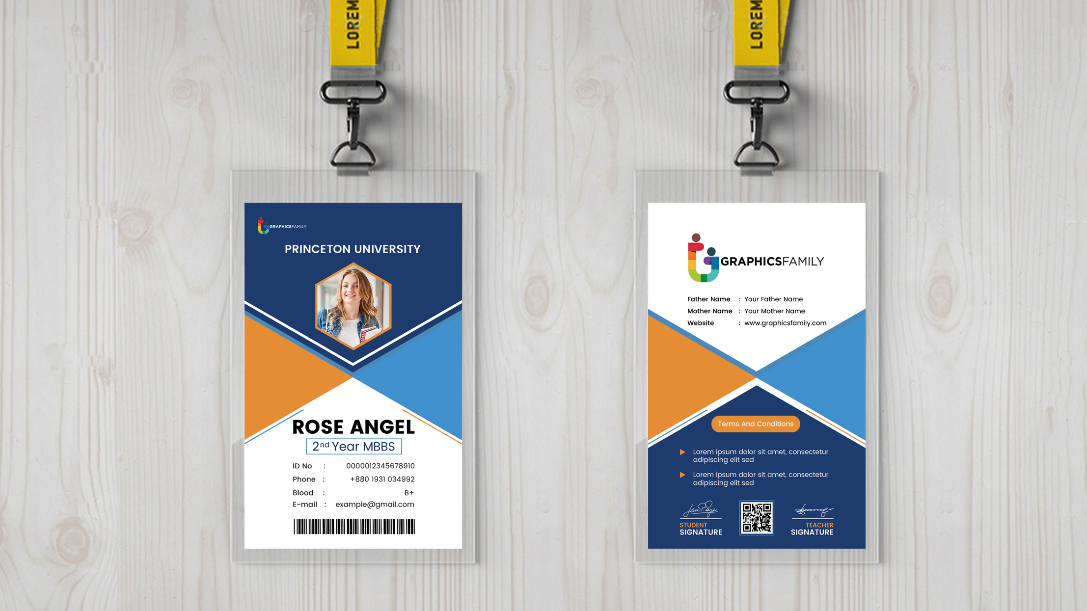 University Id Card Template