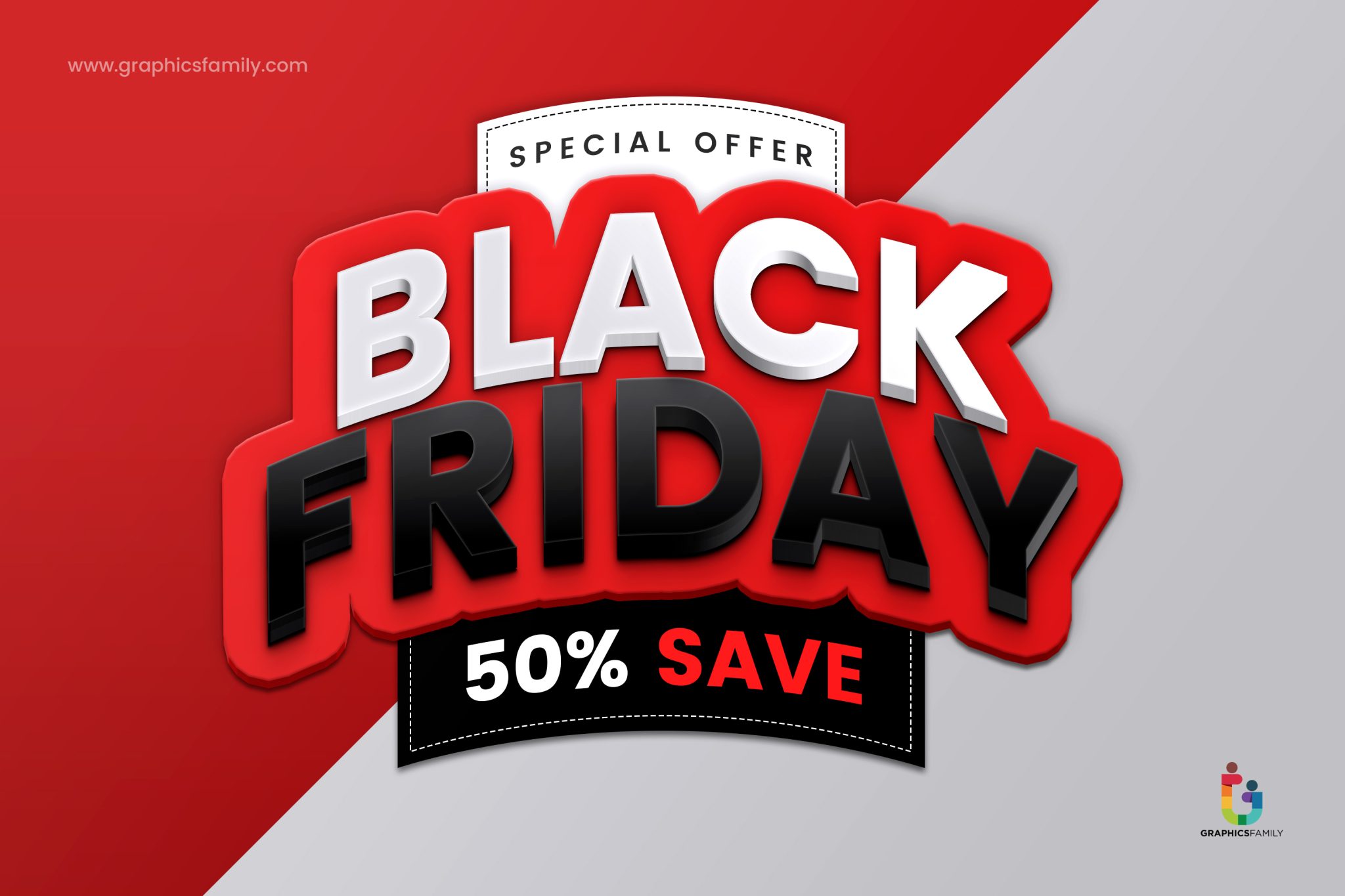 Black Friday Sale Banner Template Design Vector Image GraphicsFamily